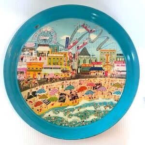 Vintage PEPSI COLA Coney Island NY Metal Drink Tray Ballonoff Metal Products